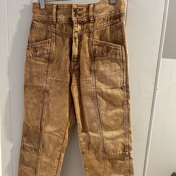 BDG Brown Acid Wash Jeans - Picture 1 of 3